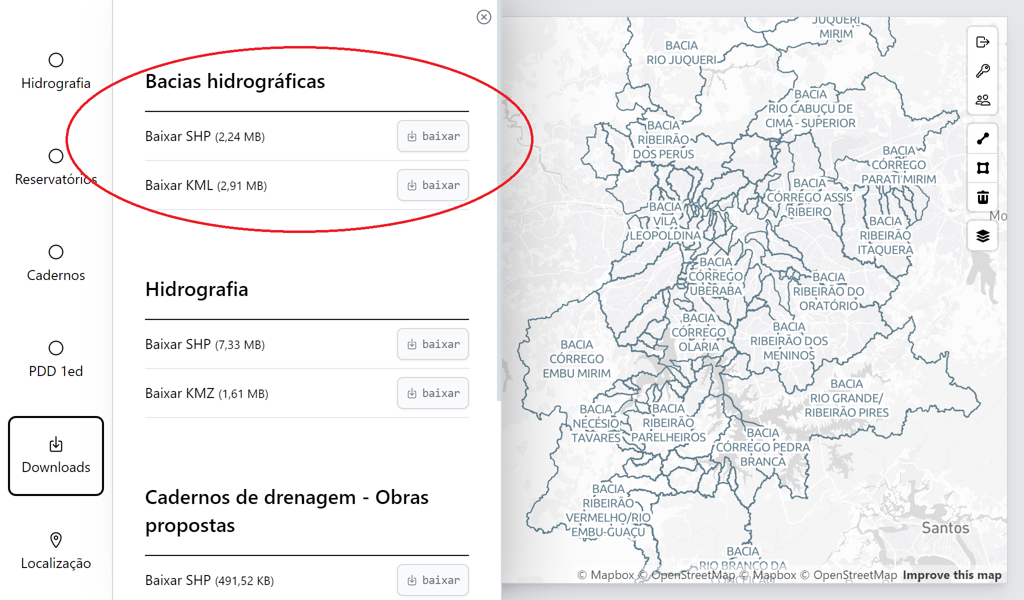Bacias hidrográficas (26/06/2024)